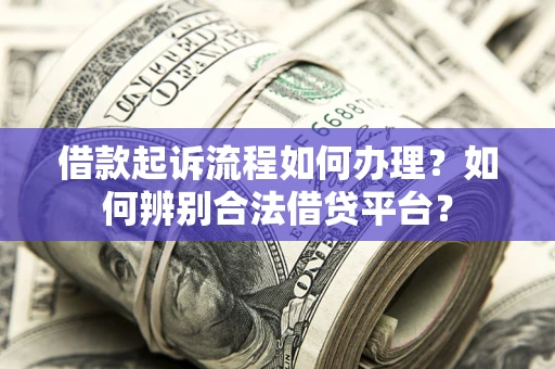 武汉借款起诉流程如何办理？如何辨别合法借贷平台？
