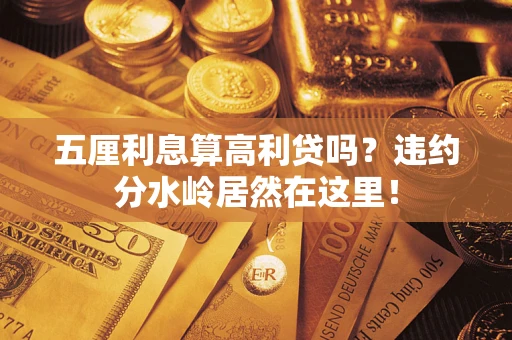 武汉五厘利息算高利贷吗？违约分水岭居然在这里！