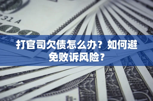 武汉打官司欠债怎么办？如何避免败诉风险？