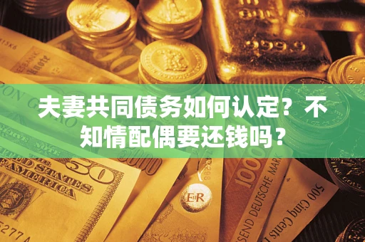 武汉夫妻共同债务如何认定？不知情配偶要还钱吗？
